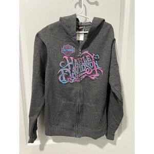 Harley Davidson Zip-Up Hoodie House of Harley Dayton Ohio Size Large Children's
